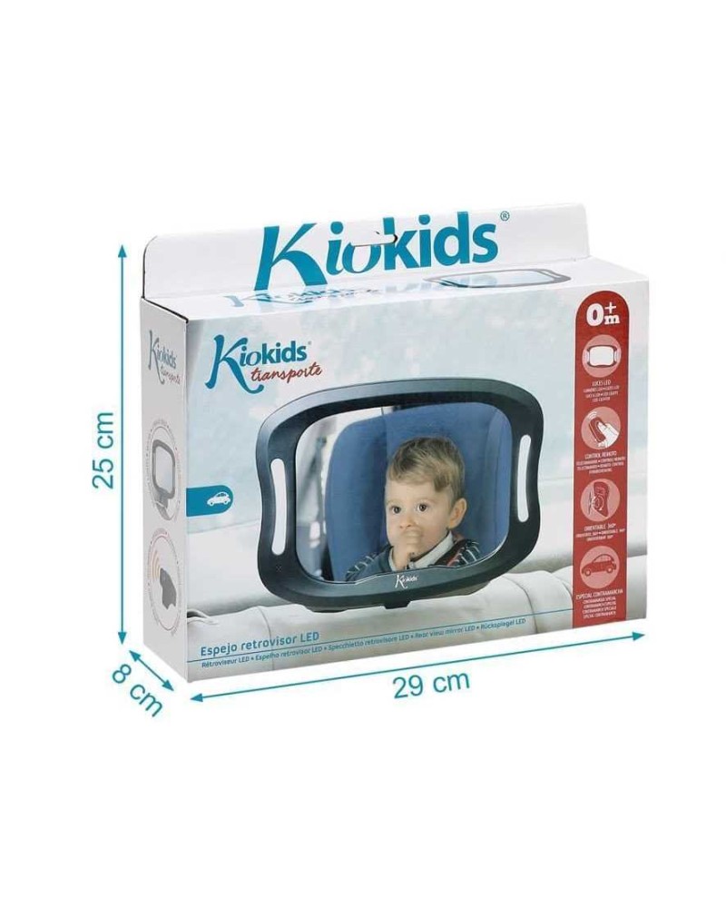 KIOKIDS-C/C. ESPEJO RETROVISOR 28X20CM LED