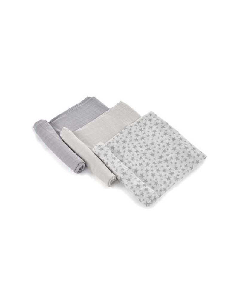 Muselina Bamboo 3u. (80x80 Cm) Star Jane Maternal