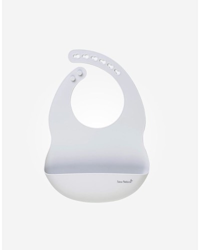 Babero de Silicona con Recogemigas Saro Nordic Gris