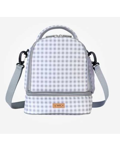 Bolsa Térmica Saro Vichy gris.