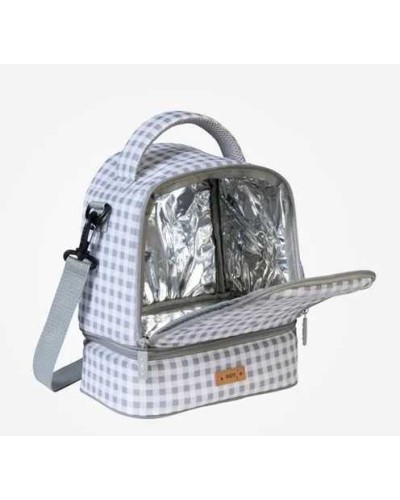 Bolsa Térmica Saro Vichy gris.