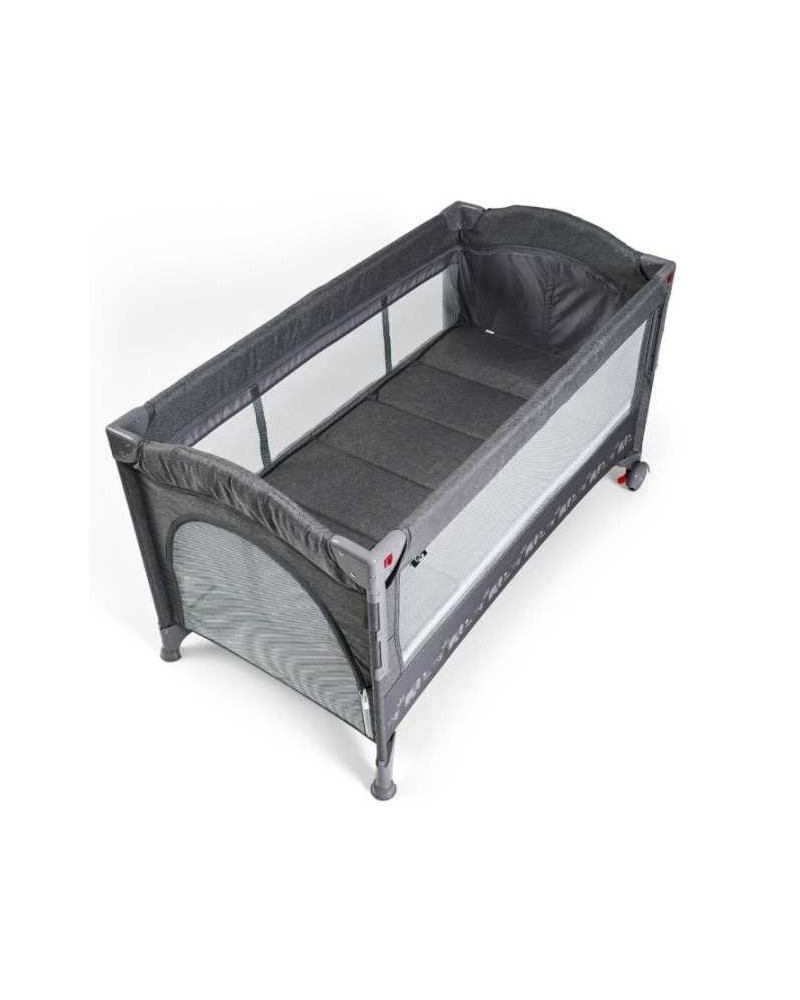 Cuna Safari Oxford Colecho  Ms gris