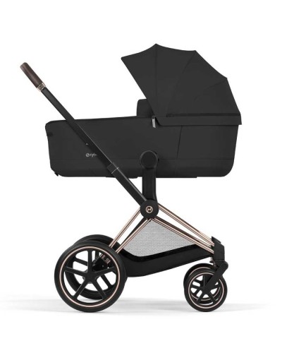 Cochecito Cybex Priam Comfort Rosegold Capazo Sepia Black