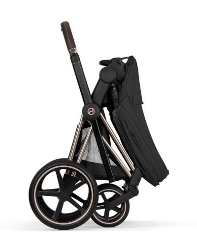 Cochecito Cybex Priam Comfort Rosegold Capazo Sepia Black
