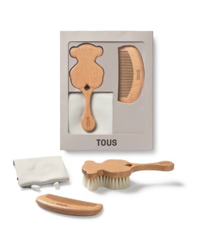 Set de Cepillo y Peine En Madera de Haya Tous