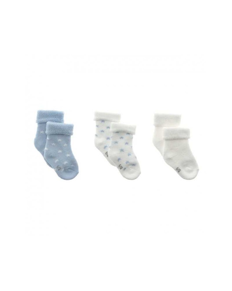 Juego 3 Calcetines para Bebe Cambrass Star Celeste