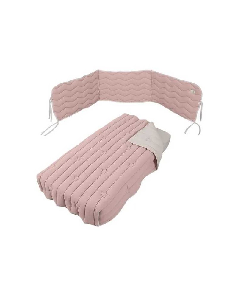 Kit Nórdico y Protector Micuna Mousse Rosa 120x60