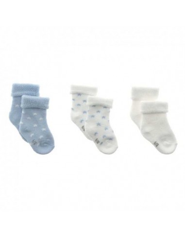 Juego 3 Calcetines para Bebe Cambrass Star Celeste