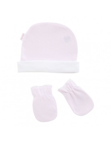 Gorro y manoplas Cambrass rosa 