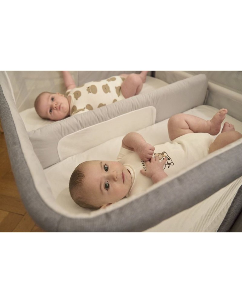 Minicuna Colecho Gemelar Chicco Next2me Twins Magnet Grey