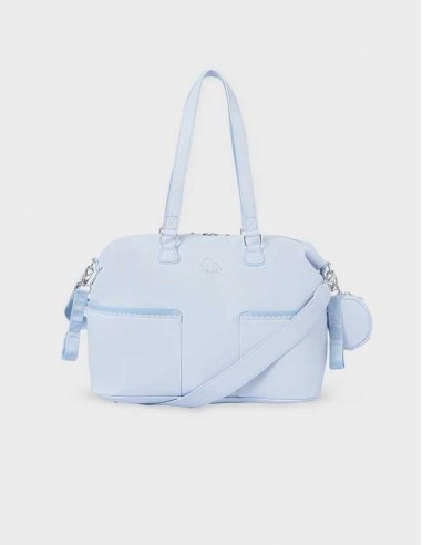 Bolso Maternal Mayoral Ondas Baby Blue