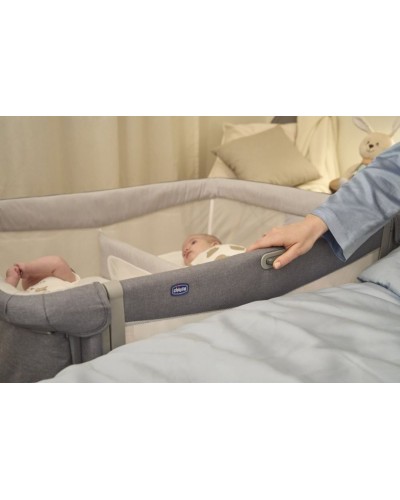 Minicuna Colecho Gemelar Chicco Next2me Twins Magnet Grey