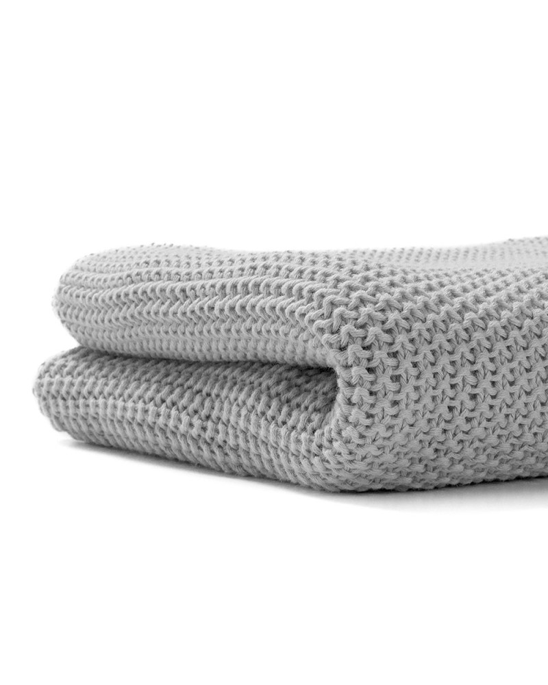 Manta de tricot Bonjourbebe Algodón Gris