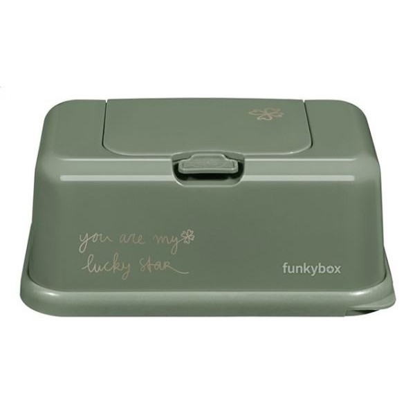 Portatoallitas Tallytate Funkybox grande verde trébol