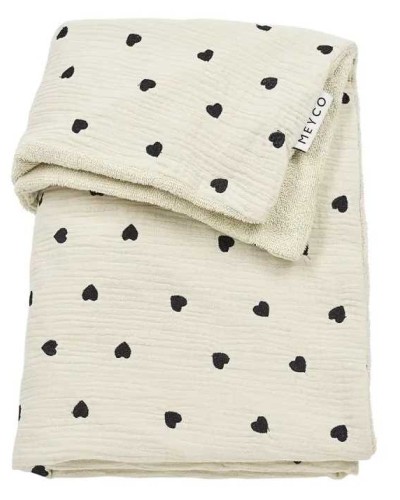 Manta Muselina Cuna Meyco Heart Soft Sand