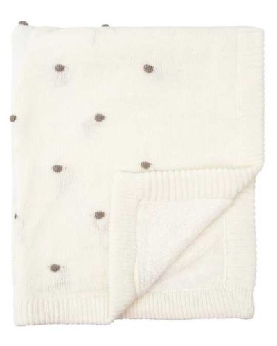 Manta Arrullo BimbiDreams Dots Tricot Blanco