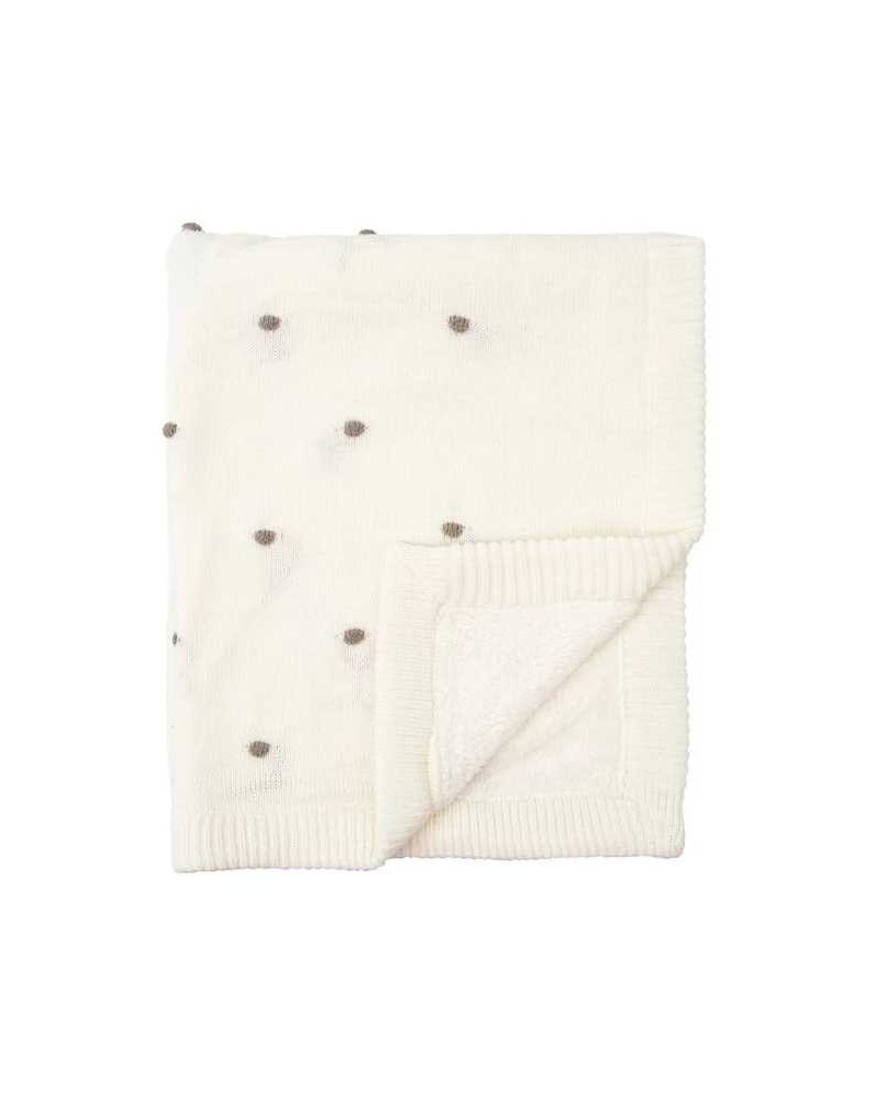 Manta Arrullo BimbiDreams Dots Tricot Blanco