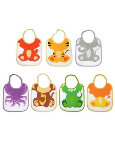 Juego de 7 Baberos Kiokids Animales Multicolores