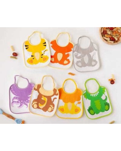 Juego de 7 Baberos Kiokids Animales Multicolores