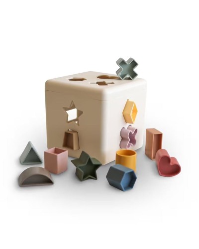 Cubo Didáctico Mushie Figuras Geométricas Solid Or