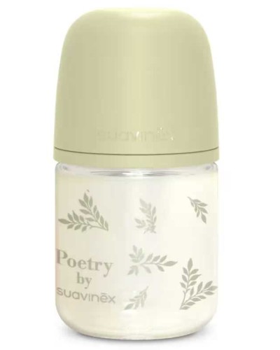 Biberón Vidrio Suavinex Poetry 120ml Verde