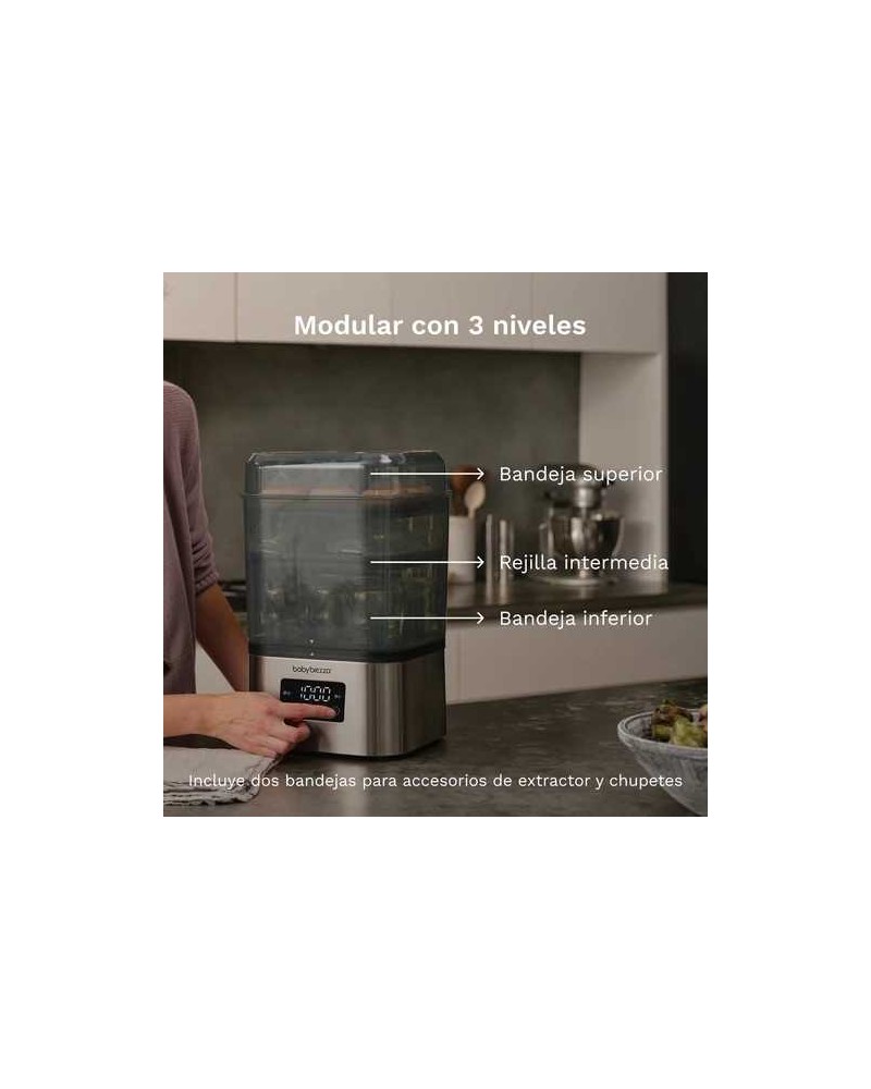 Esterilizador y Secador Baby Brezza SuperFast Acero