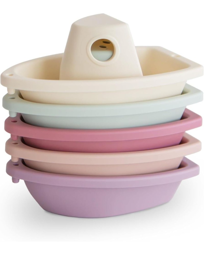 Juguetes de Baño Mushie Pack 5 Barcos Petal