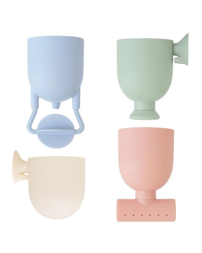 Juguetes de Baño Mushie Pour Play Pack 4 Piezas