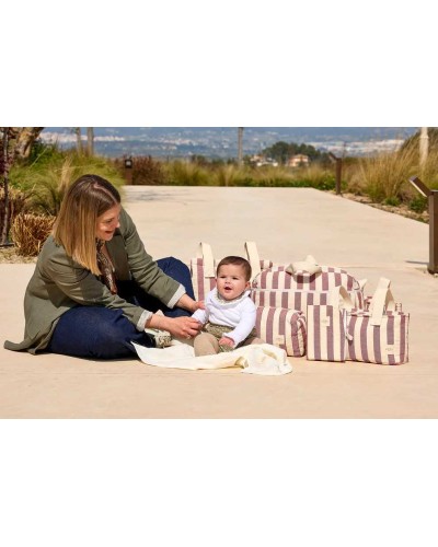 Cambiador Plegable Koku Stripe Granate