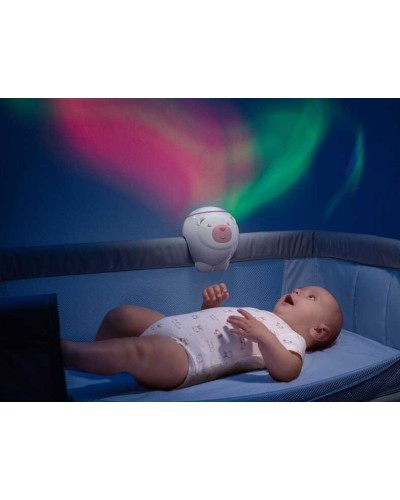 Proyector Luces y Sonidos Chicco Osito Polar Rosa
