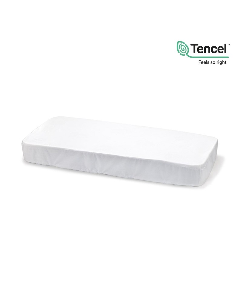 Sábana Bajera Impermeable Cuna Cambrass Tencel 70x140 Blanco