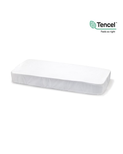 Sábana Bajera Impermeable Cuna Cambrass Tencel 70x140 Blanco