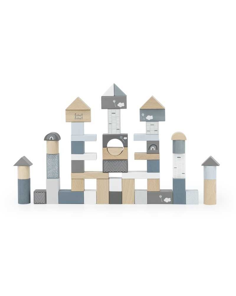 Juguete de Madera Label Label Stacking Blocks Hous