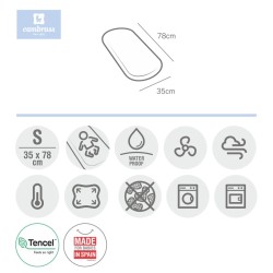 Protector bajera impermeable blanca capazo 35x80 cm Cambrass