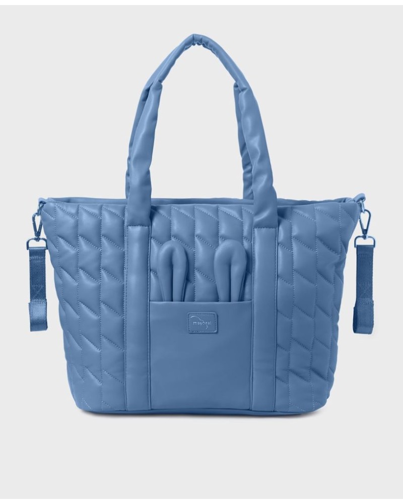 Bolso Maternal Mayoral Acolchado Botanic Blue
