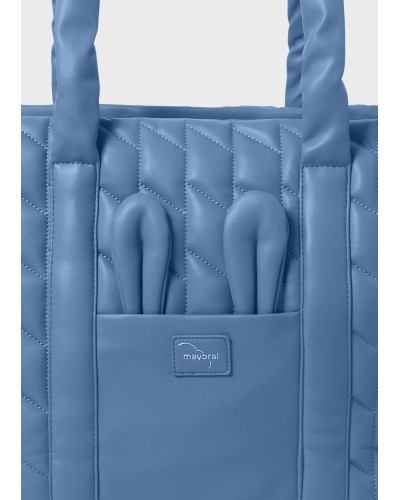 Bolso Maternal Mayoral Acolchado Botanic Blue