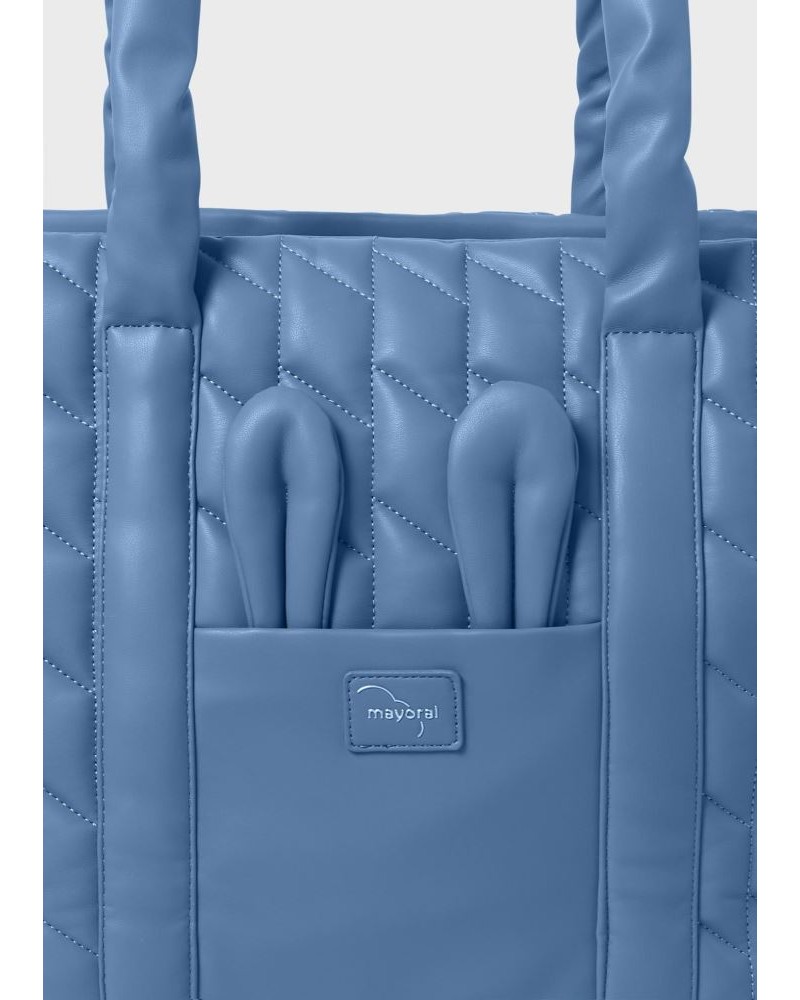Bolso Maternal Mayoral Acolchado Botanic Blue