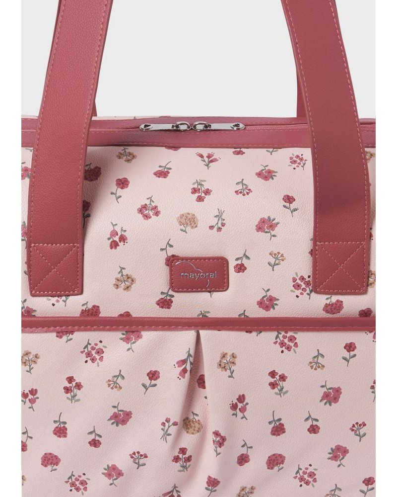 Bolso Maternal Mayoral Estampado Flor Rosa