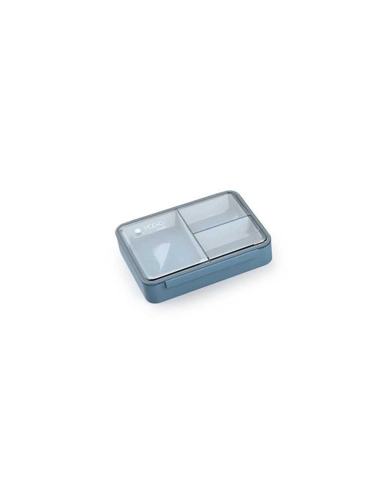 Contenedor Almuerzo Nuvita Kiddiekit con Cubiertos Azul