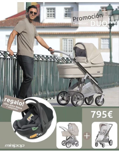 Cochecito Dúo Bébécar Minipop KP-453 + Regalo